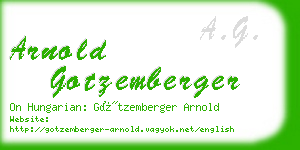 arnold gotzemberger business card